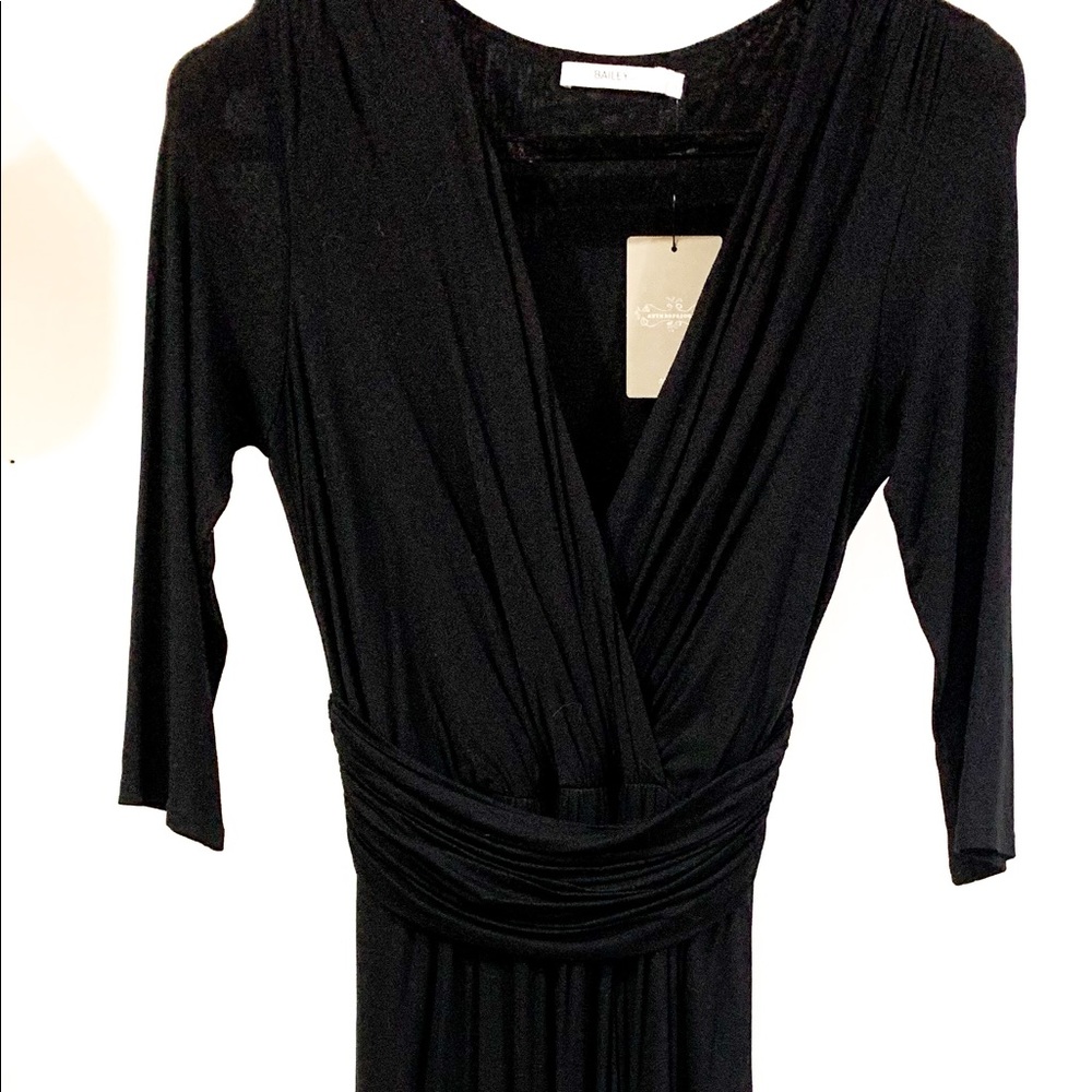 Brand New Bailey44 maxi black three quarter sleeve dress